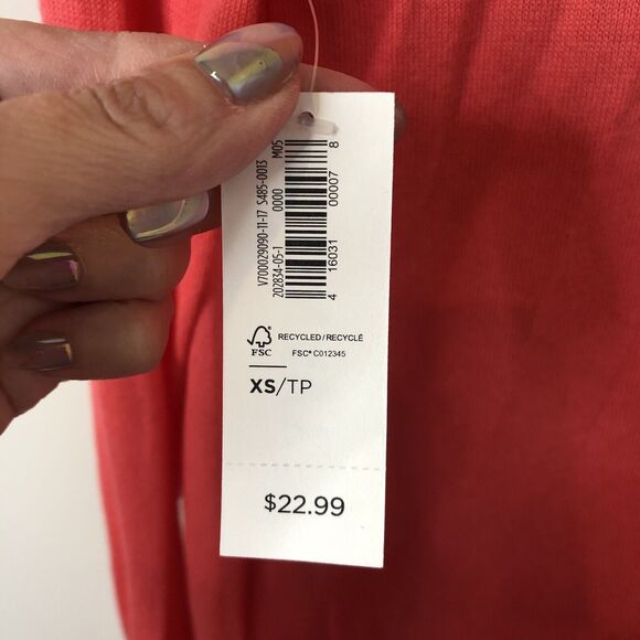 Old Navy NWT Women's Open Front Lightweight Cardigan Sweater Coral Size XS - Picture 7 of 7